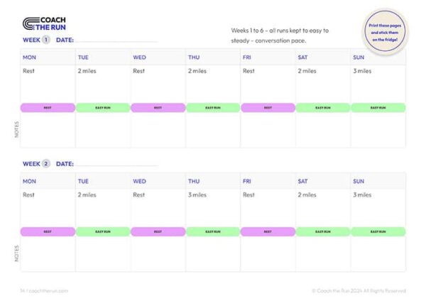 Running Plan Sheet.pdf 5k to Marathon PDF 24 Week Training Plan by Mike Gratton | Coach the Run