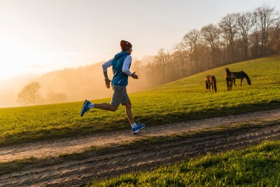 Running in the morning