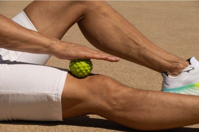 Spiky ball massage for runners